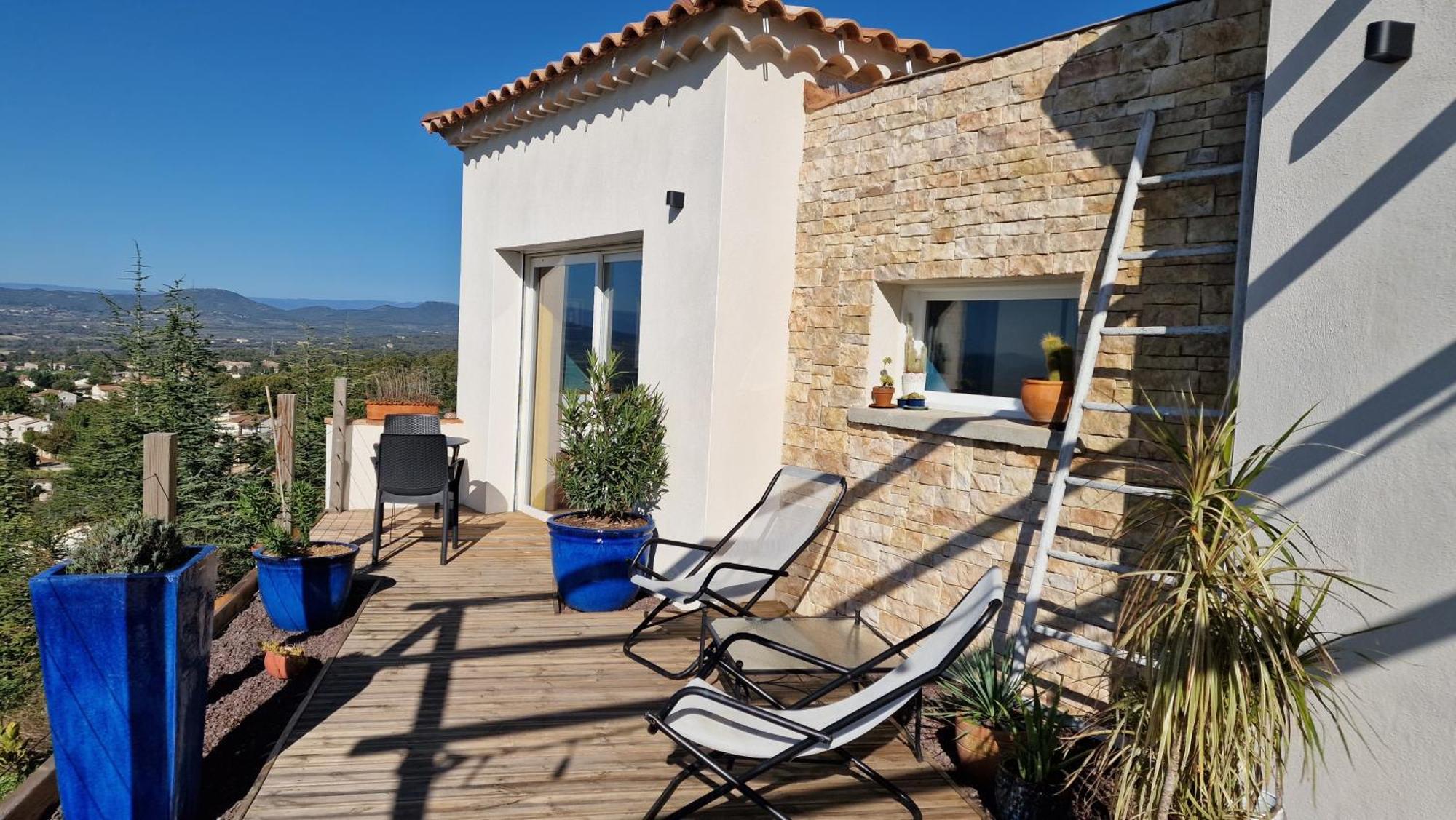 Reve D'Escapade Chambre Avec Vue Sublime Sur Les Cevennes Ardechoises Barjac  Buitenkant foto